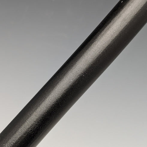 1922 British antique gentleman's walking stick, black shaft, pure silver, round handle, 92cm